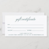 Eucalyptus Greenery Rustic Gift Certificate (Achterkant)