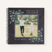 Eucalyptus Greenery Rustic Photo Budget Weddenscha Notitieboek (Voorkant)