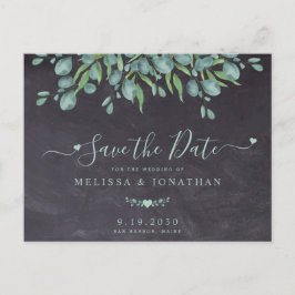 Eucalyptus Greenery Rustic Wedding Save the Date Aankondigingskaart