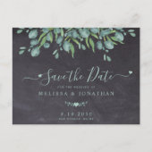 Eucalyptus Greenery Rustic Wedding Save the Date Aankondigingskaart (Voorkant)