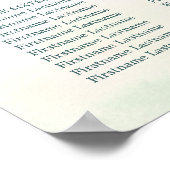 Eucalyptus Greenery Rustic Wedding Seding Chart Poster (Hoek)