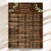 Eucalyptus Greenery Rustic Wood Weddenschap Poster