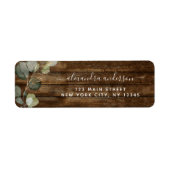 Eucalyptus Greenery Rustic Wood Wedding Etiket (Voorkant)