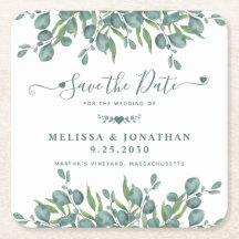 Eucalyptus Greenery Sage Wedding Save the Date