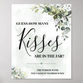 Eucalyptus greenery sappend hoeveel kissenbord poster (Voorkant)