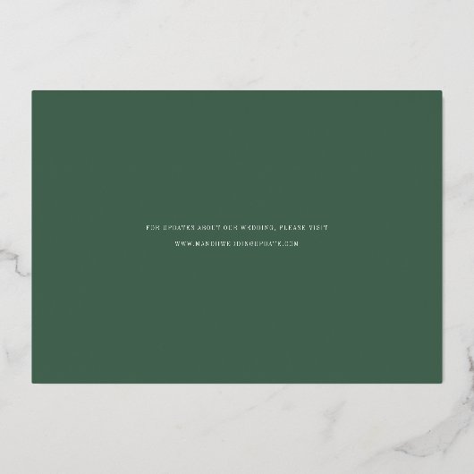 Eucalyptus Greenery Save the Date Gold Folie Uitnodiging (Achterkant)