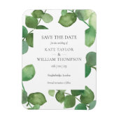 Eucalyptus Greenery Save the Date Magneet (Verticaal)
