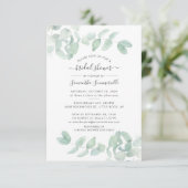 Eucalyptus Greenery Script Botanical Vrijgezellenf Kaart (Staand voorkant)