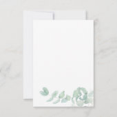 Eucalyptus Greenery Script Botanical Vrijgezellenf Kaart (Achterkant)