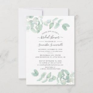 Eucalyptus Greenery Script Botanical Vrijgezellenf Kaart