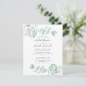 Eucalyptus Greenery Script Botanical Vrijgezellenf Kaart (Staand voorkant)