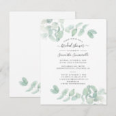 Eucalyptus Greenery Script Botanical Vrijgezellenf Kaart (Voorkant / Achterkant)