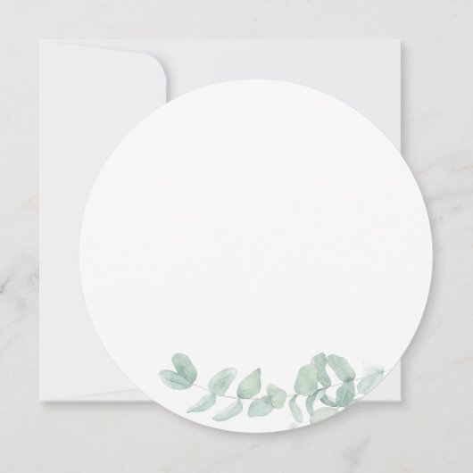 Eucalyptus Greenery Script Botanical Vrijgezellenf Kaart (Achterkant)