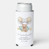 Eucalyptus Greenery Script Cub Baby shower Seltzer Blikjeskoeler (Seltzer Voorkant)