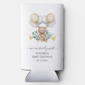 Eucalyptus Greenery Script Cub Baby shower Seltzer Blikjeskoeler (Achterkant)