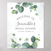 Eucalyptus Greenery Script Vrijgezellenfeest Welko Poster (Voorkant)