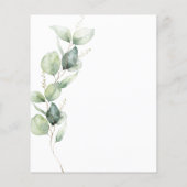 Eucalyptus Greenery Script Weddenschap (Achterkant)