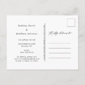 Eucalyptus Greenery Script Weddenschap bewaart de Aankondigingskaart (Achterkant)