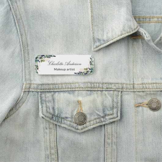 Eucalyptus greenery script zakenmedewerker naamplaatje (In situ)