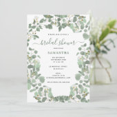 Eucalyptus Greenery Silver Dollar Vrijgezellenfees Kaart (Staand voorkant)