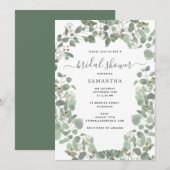 Eucalyptus Greenery Silver Dollar Vrijgezellenfees Kaart (Voorkant / Achterkant)