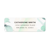 Eucalyptus Greenery Simple and Modern Wedding Labe Etiket (Voorkant)