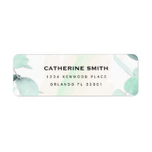 Eucalyptus Greenery Simple and Modern Wedding Labe