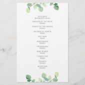 Eucalyptus Greenery Simple Script Weddenschap (Achterkant)