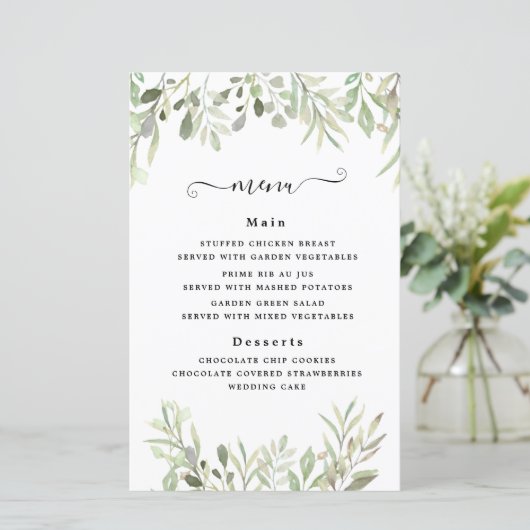 Eucalyptus Greenery Simple Wedding (Staand voorkant)