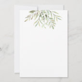 Eucalyptus Greenery Simple Wedding Kaart (Achterkant)