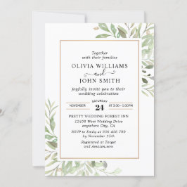 Eucalyptus Greenery Simple Wedding L008 Kaart
