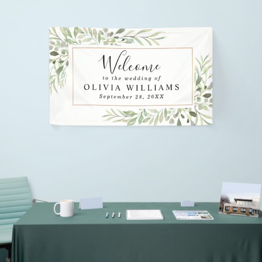 Eucalyptus Greenery Simple Wedding Spandoek (Beurs)