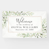 Eucalyptus Greenery Simple Wedding Spandoek (Horizontaal)