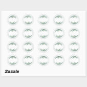 Eucalyptus Greenery Spread Love not Germs Wedding Ronde Sticker (Vel)
