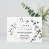 Eucalyptus Greenery stelt huwelijksaankondiging ui Kaart (Staand voorkant)