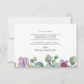 Eucalyptus Greenery Stijlvol Script Trouwen Bedankkaart (Achterkant)