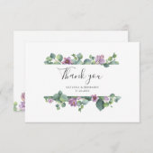 Eucalyptus Greenery Stijlvol Script Trouwen Bedankkaart (Voorkant / Achterkant)