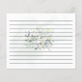 Eucalyptus greenery stof waterverf Recipcard (Achterkant)