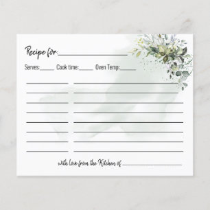 Eucalyptus greenery stof waterverf Recipcard