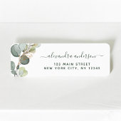 Eucalyptus Greenery Succulent Elegant Wedding Etiket