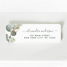 Eucalyptus Greenery Succulent Elegant Wedding Etiket