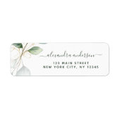 Eucalyptus Greenery Succulent Elegant Wedding Etiket (Voorkant)