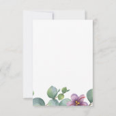 Eucalyptus Greenery Succulent Floral Wedding RSVP Kaartje (Achterkant)