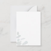 Eucalyptus Greenery Succulent Gold Lijst Hartelijk Notitiekaartje (Achterkant)