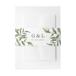 Eucalyptus Greenery Succulent Invitation Uitnodigingen Wikkel