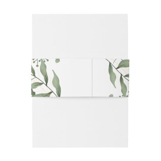 Eucalyptus Greenery Succulent Invitation Uitnodigingen Wikkel (Achterkant Voorbeeld)