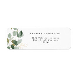 Eucalyptus Greenery Succulent Label