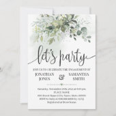 Eucalyptus greenery succulent party verloving kaart (Voorkant)