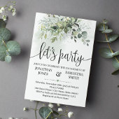 Eucalyptus greenery succulent party verloving kaart