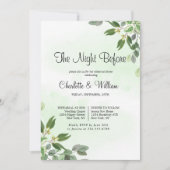 Eucalyptus Greenery Succulent Rehearsal Dinner Kaart (Voorkant)